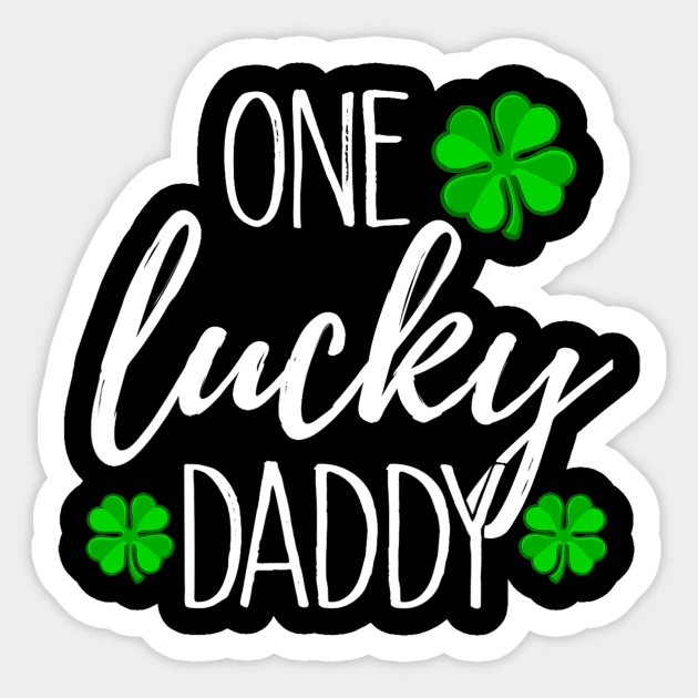 One Lucky Dad Matching Sticker by cloutmantahnee